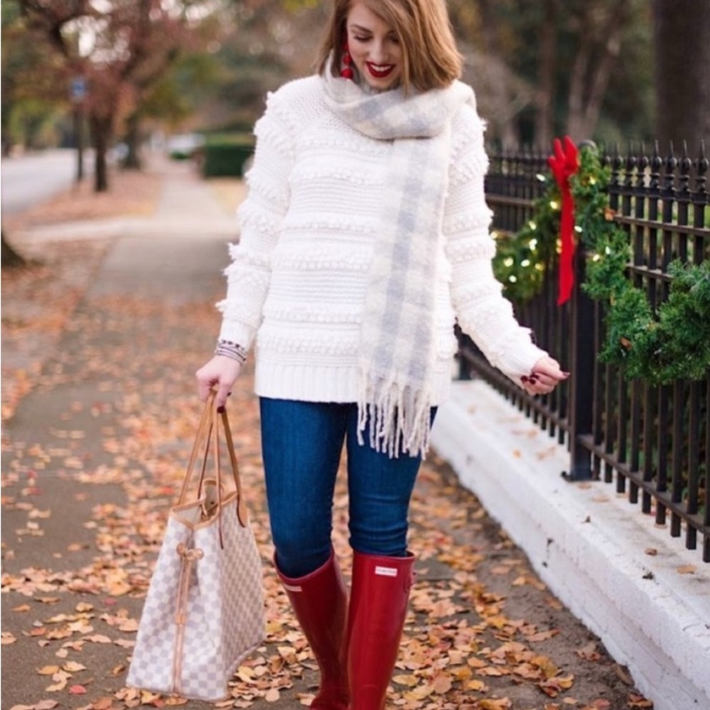 Lou & Grey Women’s Sweater Pullover Sz Large Cream Ivory Chunky Oversized - Picture 2 of 10